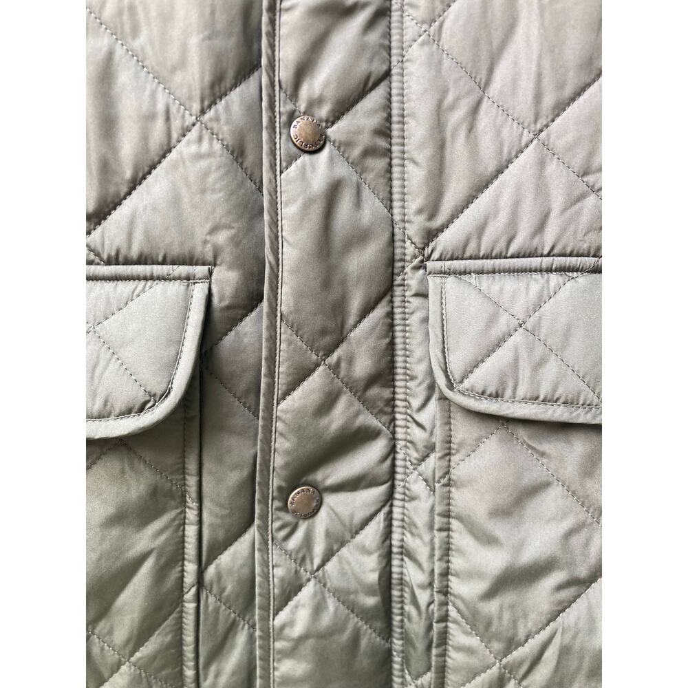 Banana Republic -Old Money Olive Quilted Barn Jacket Corduroy Collar - Mens M - Picture 2 of 13